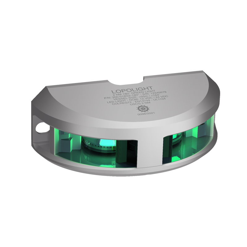 2nm 180° Green, silver anodized 2nm 180° Green, silver anodized